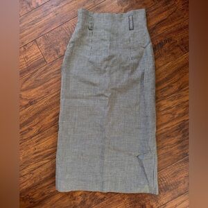 Thomas Farthing Bucktrout Tailoring Tweed Houndstooth Pencil Skirt | Size 6